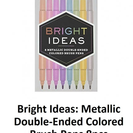 Bright Ideas Metallic Double-Ended Colored Brush Pens