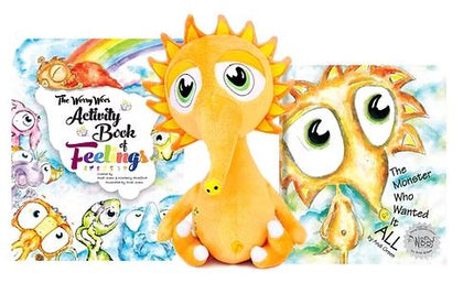 The Monster Who Wanted It All + Zelly Plush + Activity Book