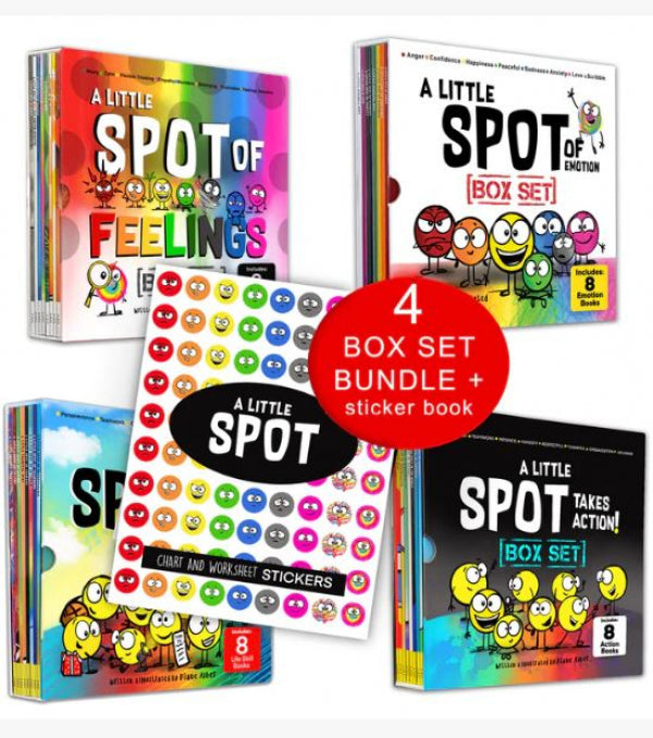 Four Spot Book Box Set Bundle with Sticker Book