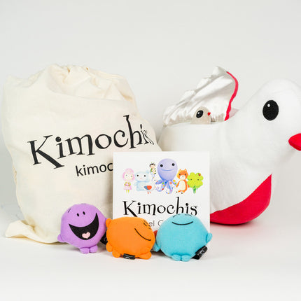 Kimochis® Lovey Dove 13" Plush Character in a Canvas Bag