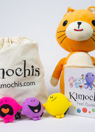 Kimochis® Cat 13" Plush Character in a Canvas Bag