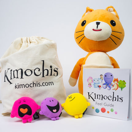 Kimochis® Cat 13" Plush Character in a Canvas Bag