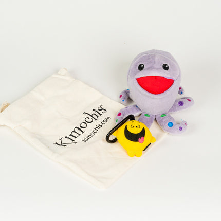 Kimochis® Huggtopus 6" Plush Character in a Canvas Bag