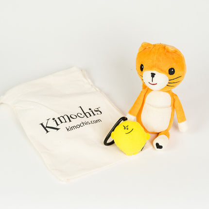 Kimochis® Cat 6" Plush Character in a Canvas Bag