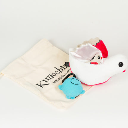 Kimochis® Lovey Dove 6" Plush Character in a Canvas Bag