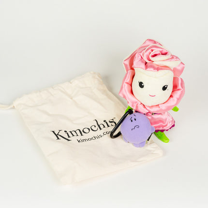Kimochis® Bella Rose 6" Plush Character in a Canvas Bag