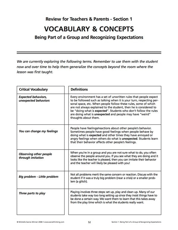 Think Social: A Social Thinking Curriculum for School-Age Students