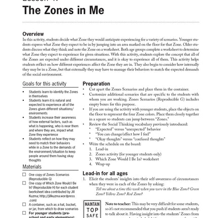 Zones of Regulation: Self-Regulation