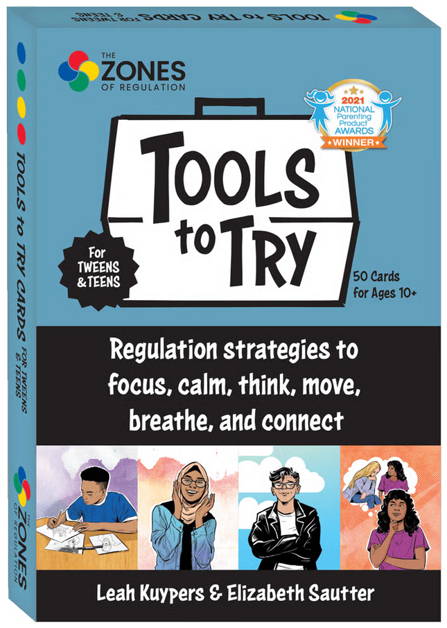 Zones of Regulation: Tools to Try Cards for Tweens & Teens
