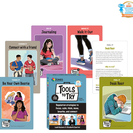 Zones of Regulation: Tools to Try Cards for Tweens & Teens