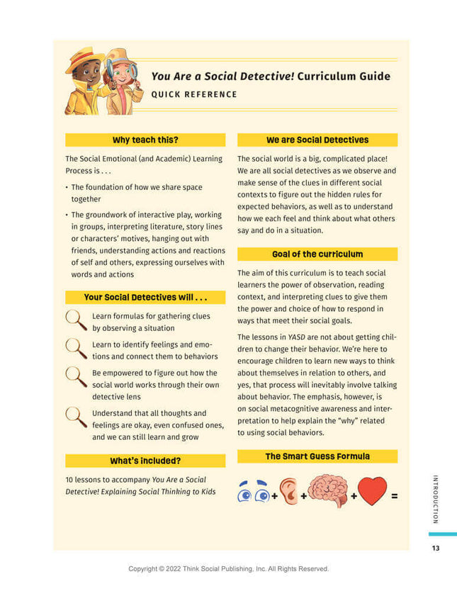 You Are a Social Detective! Teaching Curriculum & Support Guide