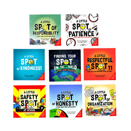 Little SPOT Takes Action! Box Set (8 Books: Kindness, Responsibility, Patience, Respect, Honesty, Organization, Diversity, & Safety)