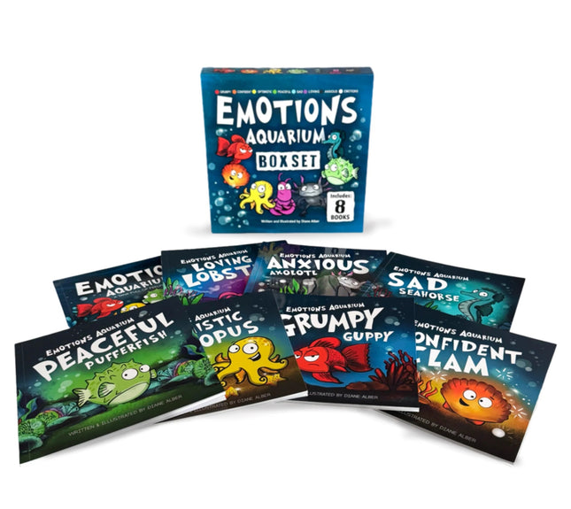 Emotions Aquarium 8 Book Box Set (Books 1-8: Axolotl, Guppy, Clam, Octopus, Lobster, Pufferfish, Seahorse, & Aquarium Crew)