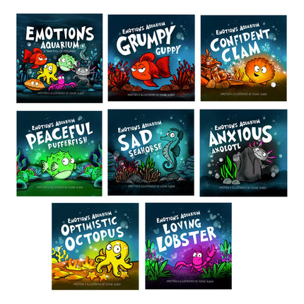 Emotions Aquarium 8 Book Box Set (Books 1-8: Axolotl, Guppy, Clam, Octopus, Lobster, Pufferfish, Seahorse, & Aquarium Crew)