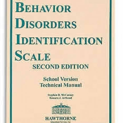 BDIS-2 Behavior Disorders Identification Scale Home Version Rating Forms (25)