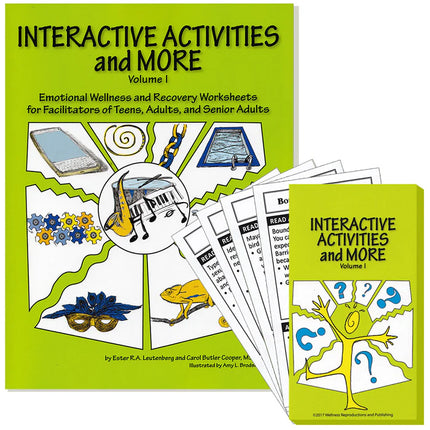 Interactive Activities & More Set: Set of Emotional Wellness &amp; Recovery Worksheets and Cards