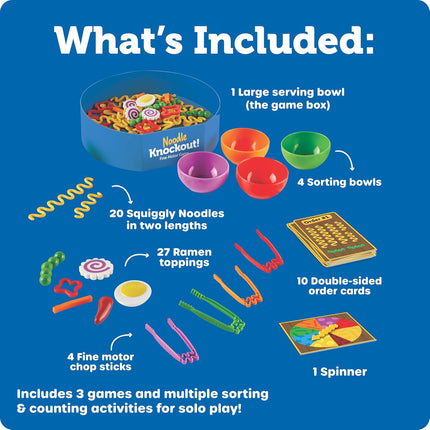 Noodle Knockout Fine Motor Game