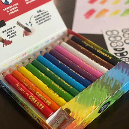 Jumbo Colored Pencils 3-in-1 Scribble Splatter