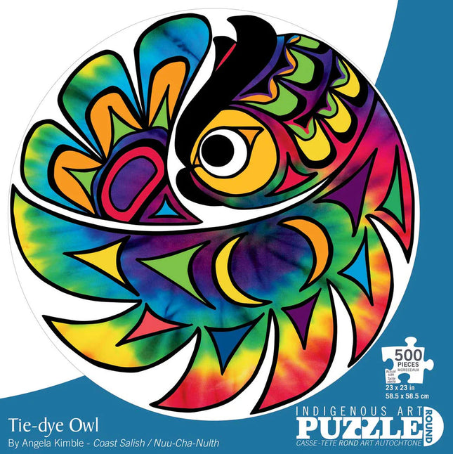 Tie-dye Owl 500 Piece Puzzle