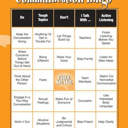 Communication Bingo Game For Teens
