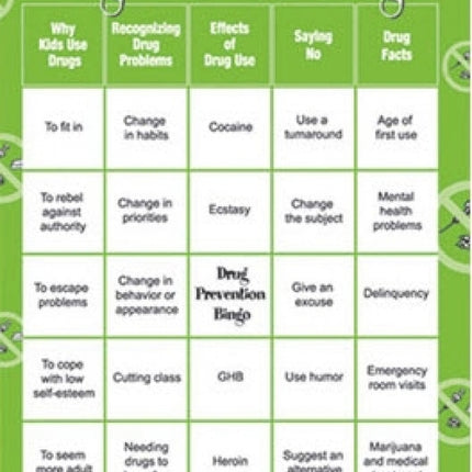 Drug Prevention Bingo for Teens