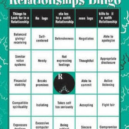 Healthy Relationships Bingo Adults