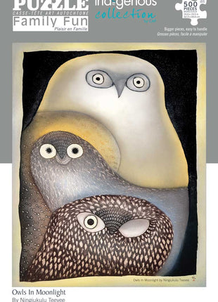 Owls in Moonlight 500 Piece Puzzle