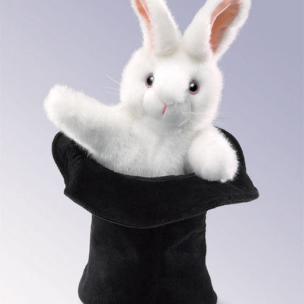 Rabbit In A Hat Hand Puppet