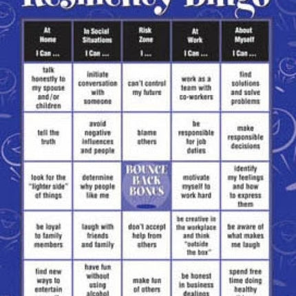 Resiliency Bingo Adult Version