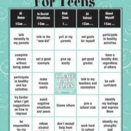 Resiliency Bingo Teen Version