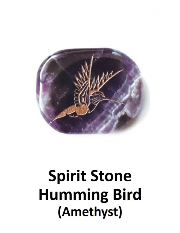 Spirit Stone - Amethyst <br>Hummingbird