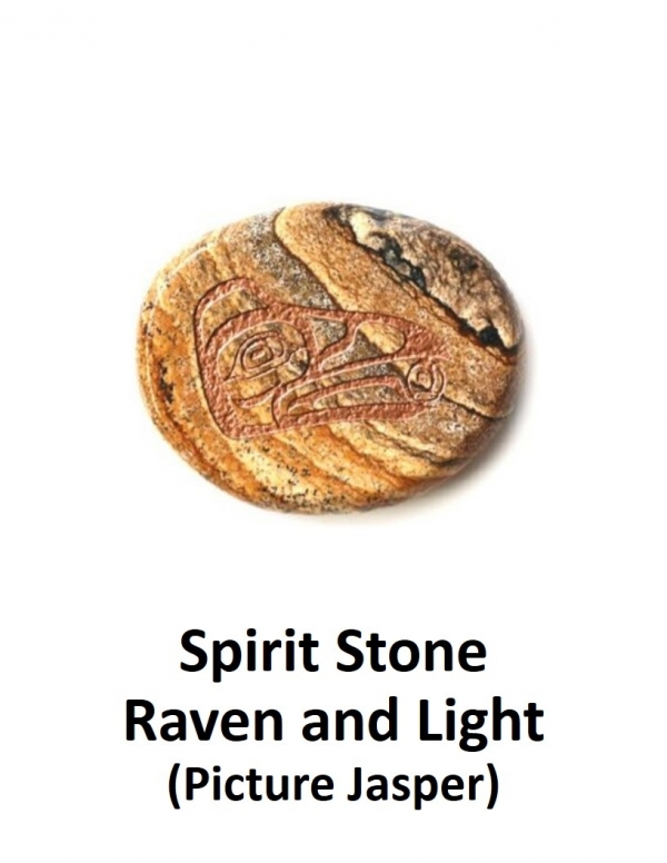 Spirit Stone - Picture Jasper<br>Raven and Light