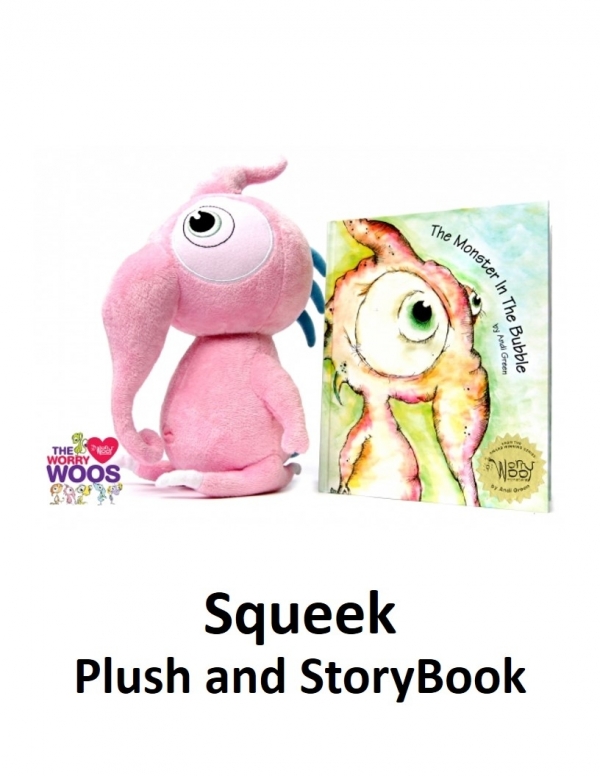 Squeek Plush and Storybook Set Worry Woo <b><font color='red'>(Series - Children)</font></b>